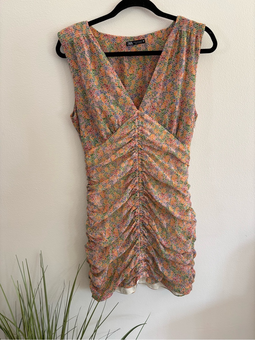 Zara | Vibrant Multi Colored Floral Print Dress